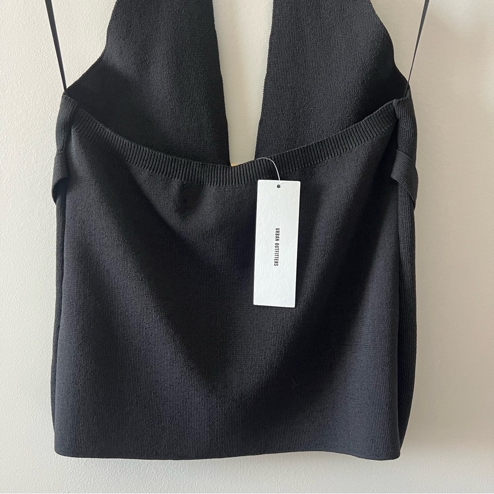 Urban Outfitters Black Halter Top with Buckle Detail - Picture 5 of 6